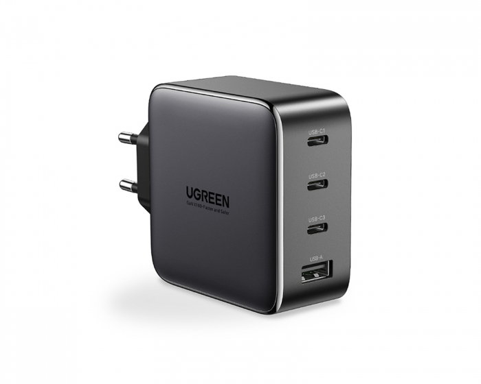 UGREEN Nexode 100W USB-C PD GaN - 4-Port Vægoplader - Sort