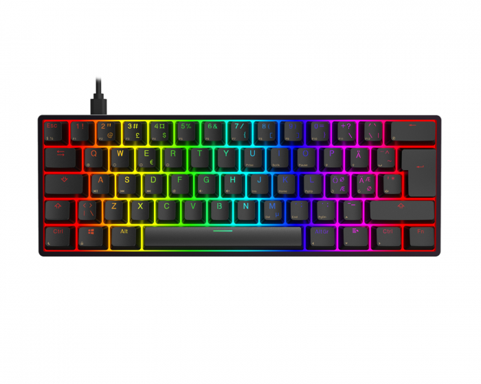 MaxMount Aeon RGB Hotswap PBT Gaming Tastatur [Gateron Optical BlBrowne] - Sort