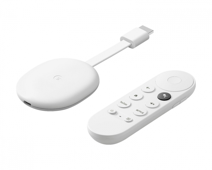 Google Chromecast med Google TV, Media-Player, HD - Hvid