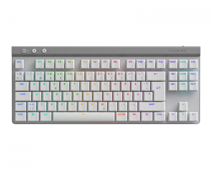Logitech G515 TKL Lightspeed Trådløst Gaming Tastatur [Tactile] - Hvid