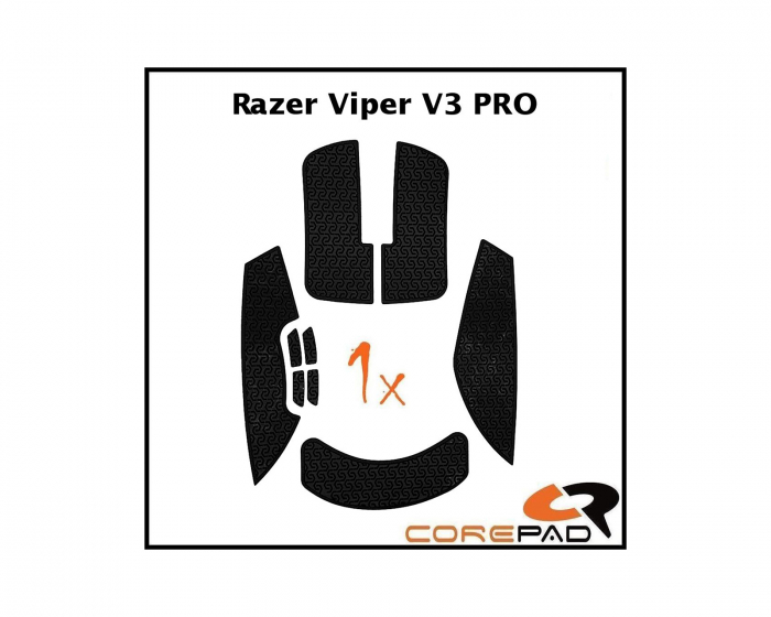 Corepad Soft Grips til Razer Viper V3 Pro - Sort