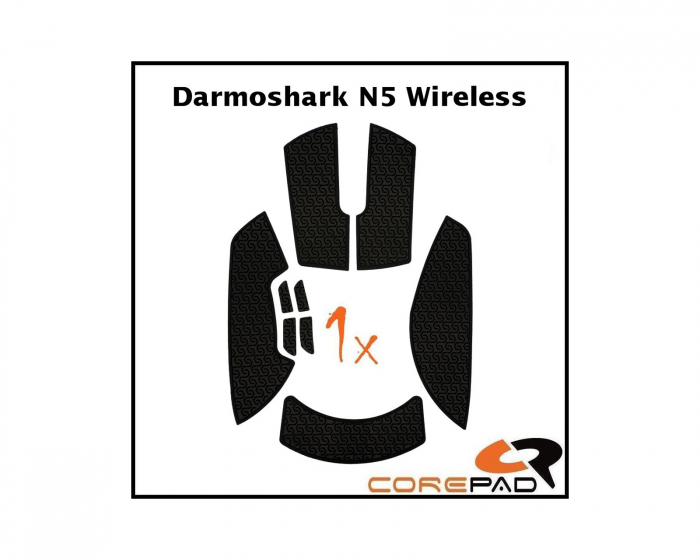 Corepad Soft Grips til Darmoshark N5 - Sort