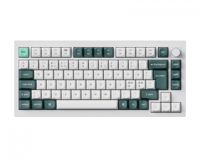 Keychron Q1 HE ISO RGB Hotswap Tastatur [Nebula] - Hvid