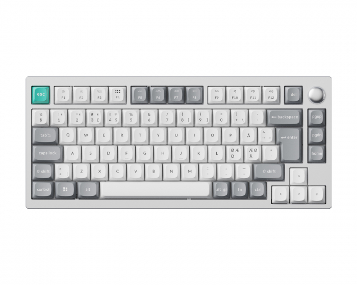 Lemokey P1 Pro QMK 75% RGB ISO Tastatur [Banana] - Space Silver