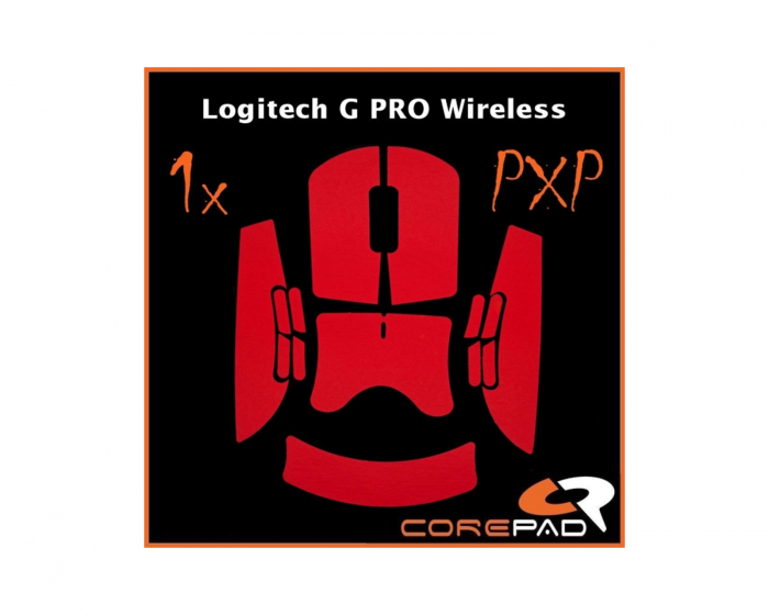 Corepad PXP Grips til Logitech G PRO Wireless - Rød