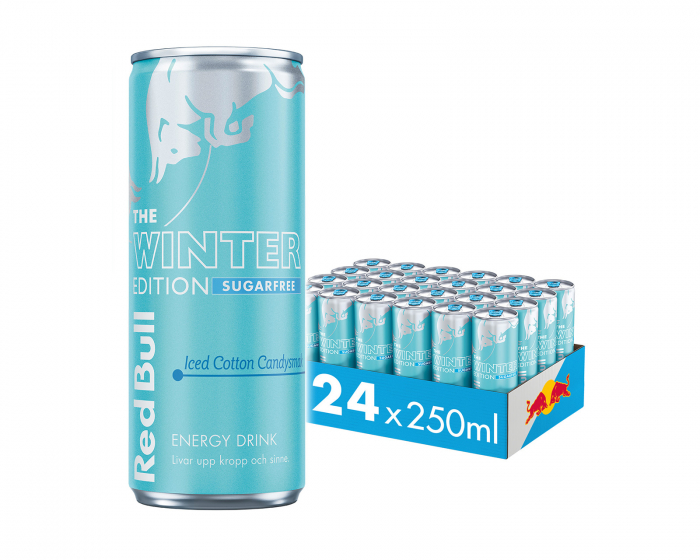 Red Bull 24x Energi Drik, 250 ml, Iced Cotton Candy Sugarfree