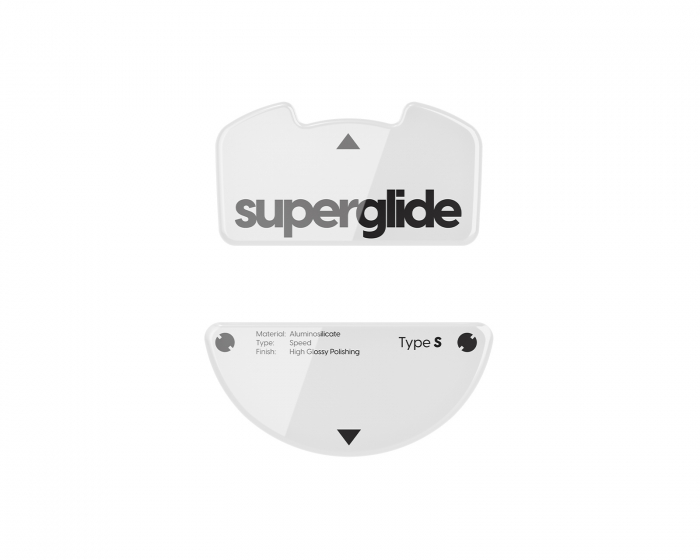 Superglide Glas Skates til Razer Viper V3 Pro - Hvid