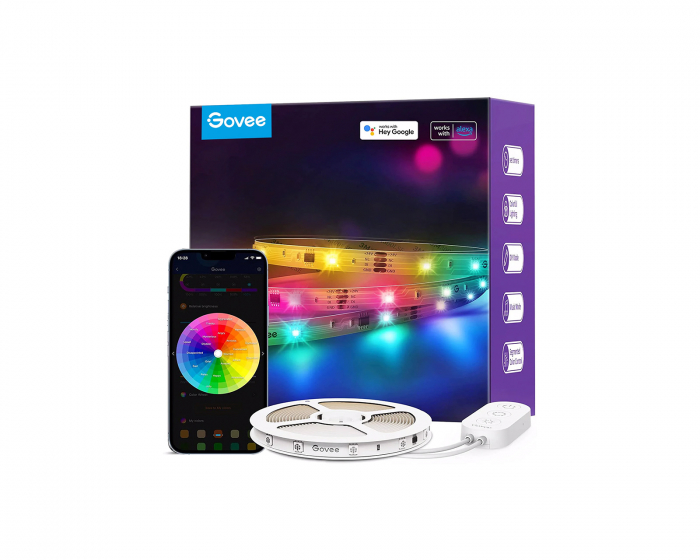 Govee RGB Smart Wi-Fi & Bluetooth LED Strips - 2x5m