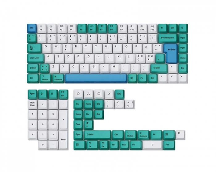 Keychron Cherry Profile Dye-Sub PBT Keycap set ISO Nordic - Iceberg