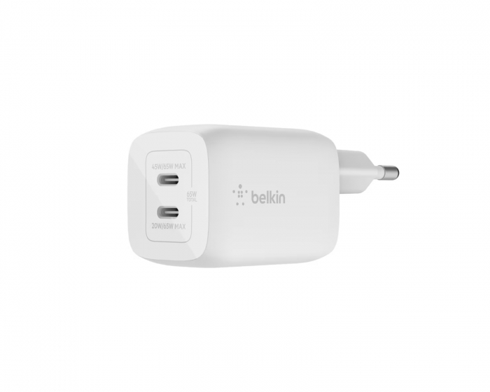 Belkin Boost Charge 65W USB-C Vægoplader - Hvid