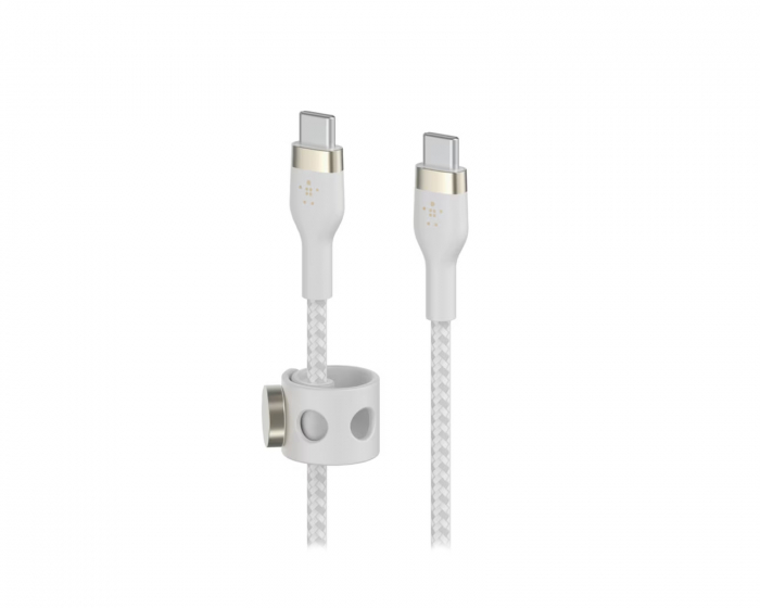 Belkin PRO Flex USB-C til USB-C Kabel - 2m - Hvid