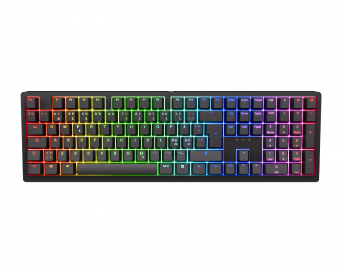 Ducky Zero 6108 Trådløst RGB Tastatur - Sort [Cherry MX2A Brown]