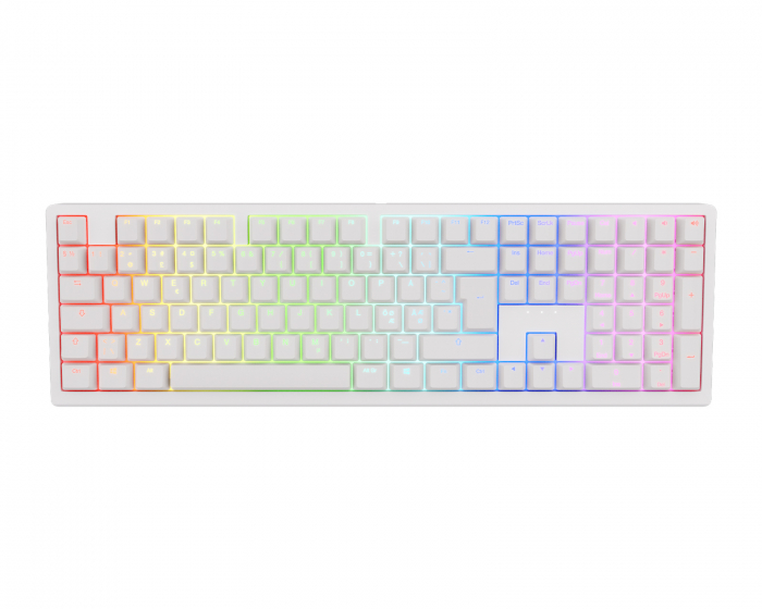 Ducky Zero 6108 Trådløst RGB Tastatur - Hvid [Cherry MX2A Speed Silver]