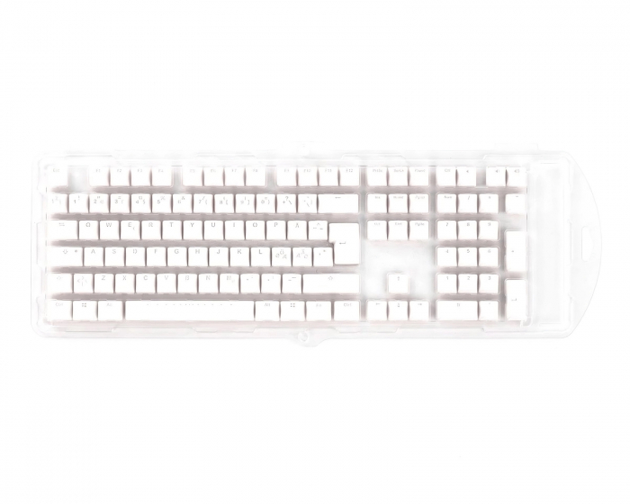 Ducky White Double-Shot PBT Keycap Set - ISO - Hvid