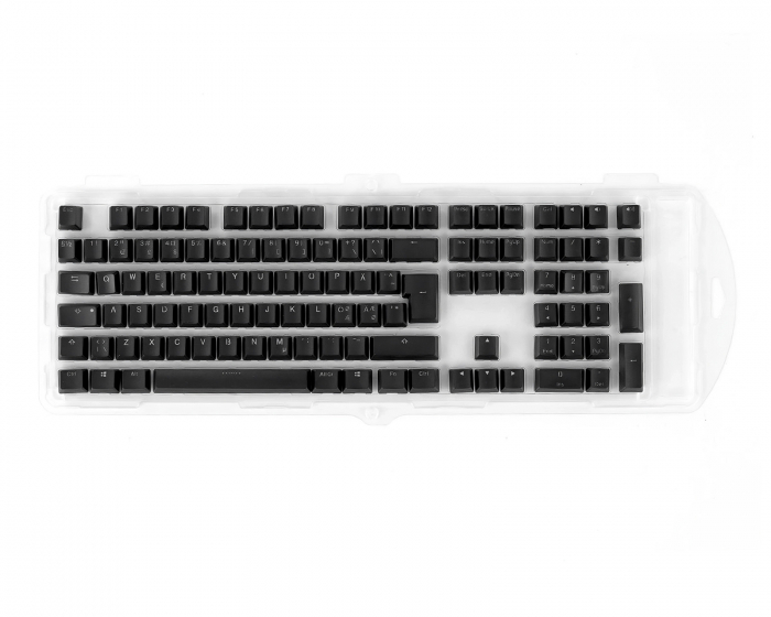 Ducky Black Double-Shot PBT Keycap Set - ISO - Sort