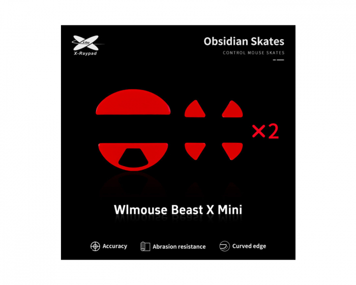 X-raypad Obsidian Mouse Skates til WLmouse Beast X Mini