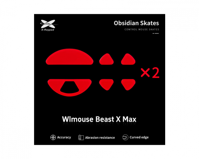 X-raypad Obsidian Mouse Skates til WLmouse Beast X Max