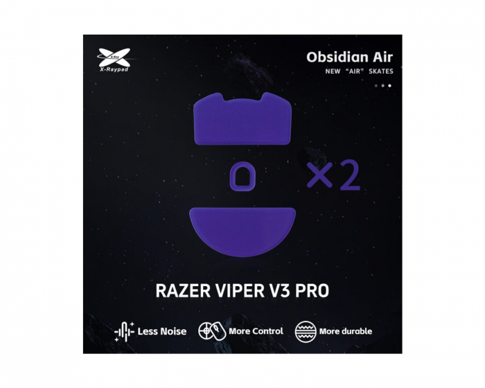 X-raypad Obsidian Air Mouse Skates til Razer Viper V3 Pro