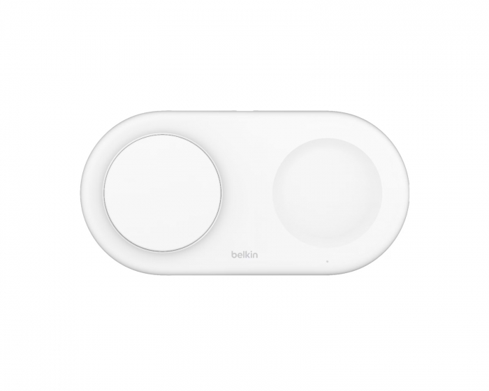 Belkin Boost Charge Pro 2-in-1 Qi2 Magnetisk Ladeplade - Hvid