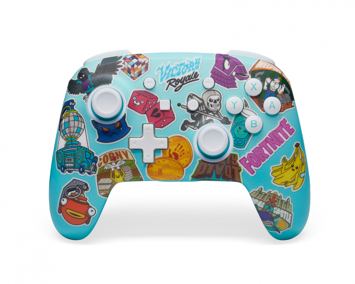 PowerA Enhanced Trådløs Controller til Nintendo Switch - Fortnite Sticker Mania