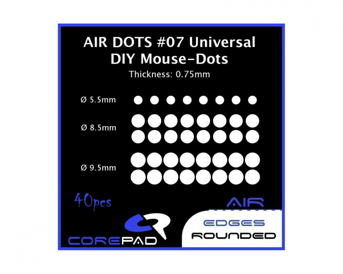 Corepad Dots AIR - Universal DIY - Ø 5.5/8.5/9.5mm - 0.75mm