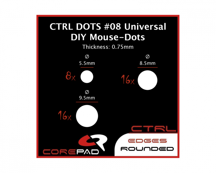 Corepad Dots CTRL - Universal DIY - Ø 5.5/8.5/9.5mm - 0.75mm