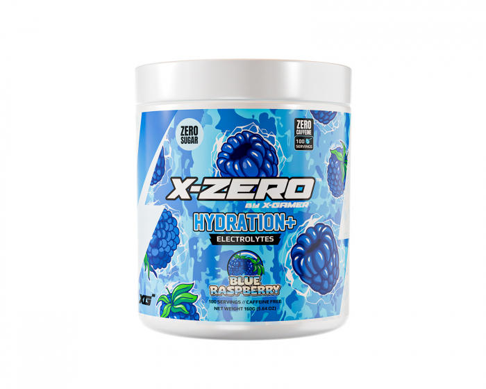 X-Gamer X-Zero Hydration+ Blue Raspberry - 100 Portioner