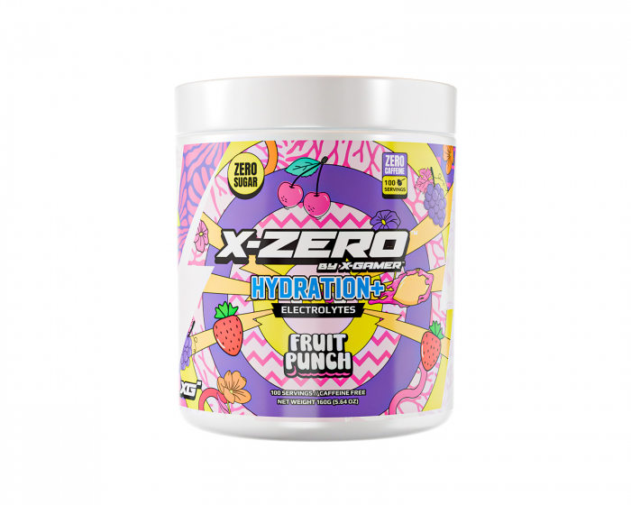 X-Gamer X-Zero Hydration+ Fruit Punch - 100 Portioner