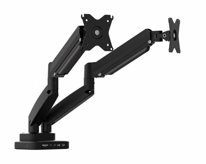 j5create Ergonomic Dual Monitor Mount - 10-in-1 Dock - Skærmstativ - 2 Skærme