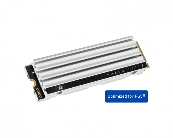 Corsair MP600 Elite PCIe Gen4 x4 NVMe M.2 SSD til PS5 - 4TB - Hvid