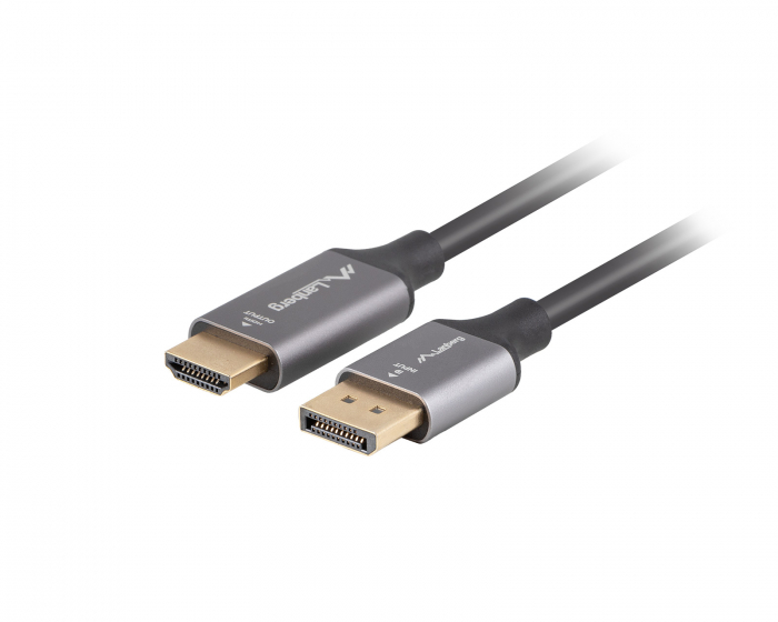 Lanberg DisplayPort til HDMI Kabel 4K Sort - 1m