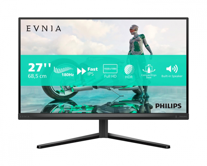 Philips Evnia 3000 27” Gamingskærm 180Hz 0,5ms FHD IPS