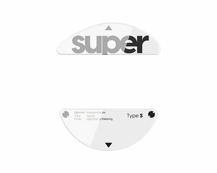 Superglide Glas Skates Type-S til Pulsar X3 Series - Hvid