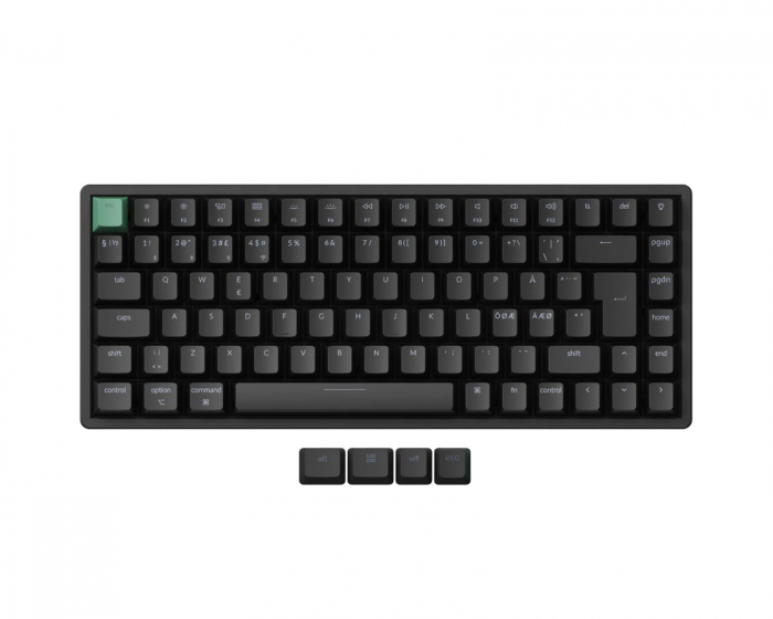 Keychron K2 HE Trådløst QMK Tastatur [Gateron 2.0 Purple Magnetic Switch] - Sort