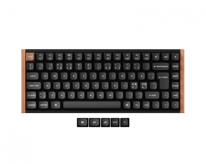 Keychron K2 HE Trådløst QMK Tastatur [Gateron 2.0 Purple Magnetic Switch] - Wood Black