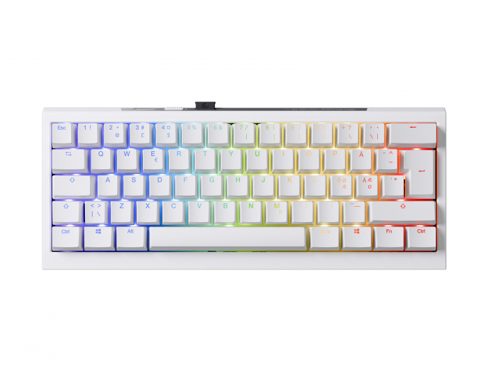 Ducky One X Mini 60% Trådløst Gaming Tastatur - Hvid