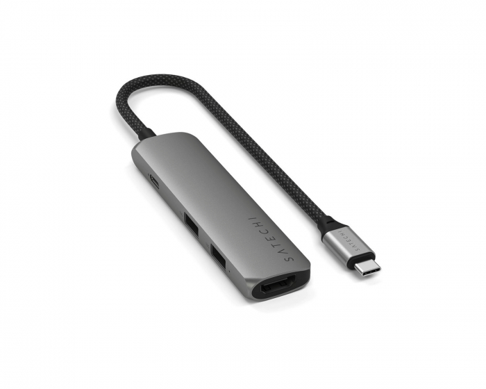 Satechi 6-in-1 USB-C Slim Multiport Adapter 4K HDMI - Rumgrå