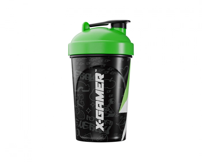 X-Gamer X-Zero Shaker 500ml - Sort & Grøn