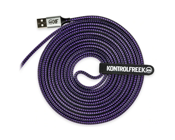 KontrolFreek Gaming USB-Kabel - Lilla/Sort (DEMO)