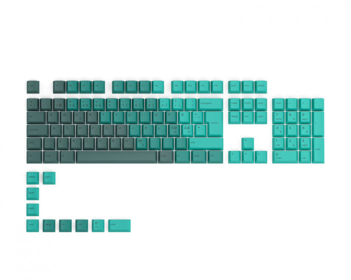 Glorious GPBT Keycaps ISO - 115 PBT Nordic-Layout - Rain Forest (DEMO)