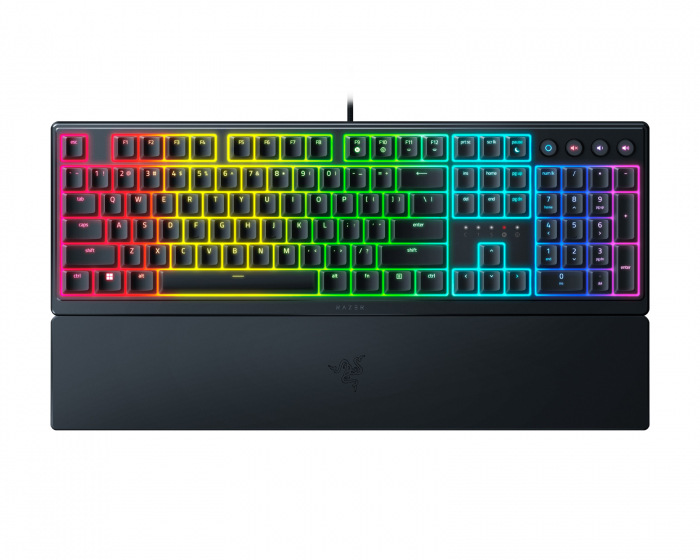 Razer Ornata V3 Low Profile RGB Gaming Tastatur [Mecha-Membrane Clicky] - Sort (DEMO)