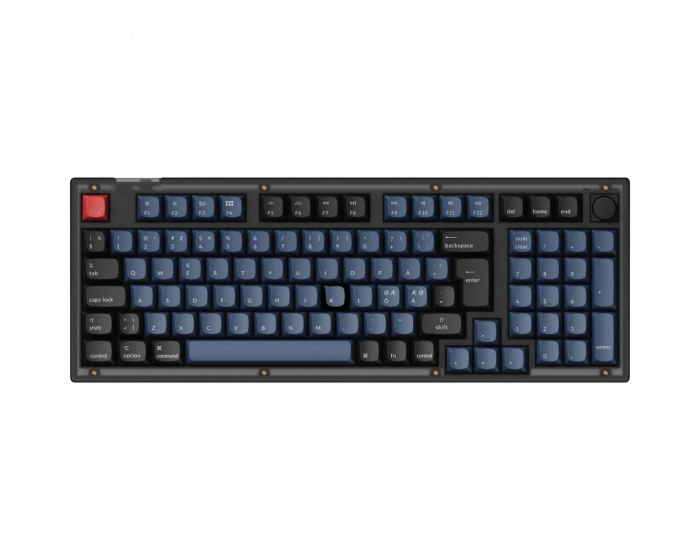 Keychron V5 QMK 96% RGB Knob Hotswap Tastatur - Frosted Black [K Pro Red] (DEMO)