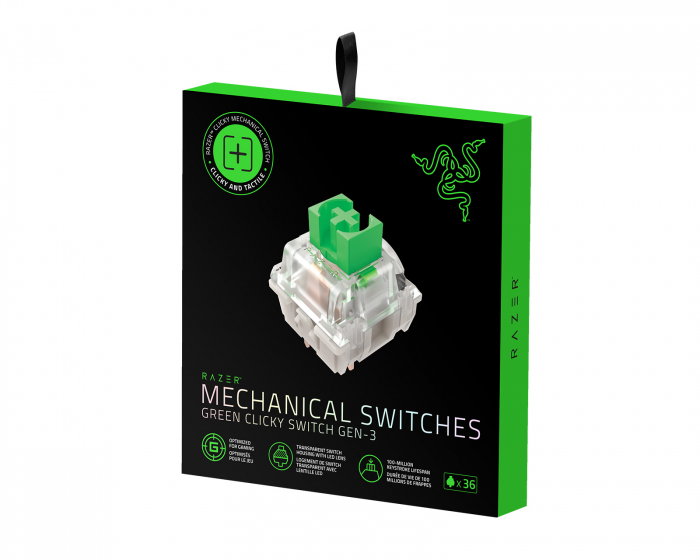 Razer Mechanical Switches - Green Clicky Switch (36-Pack) (DEMO)