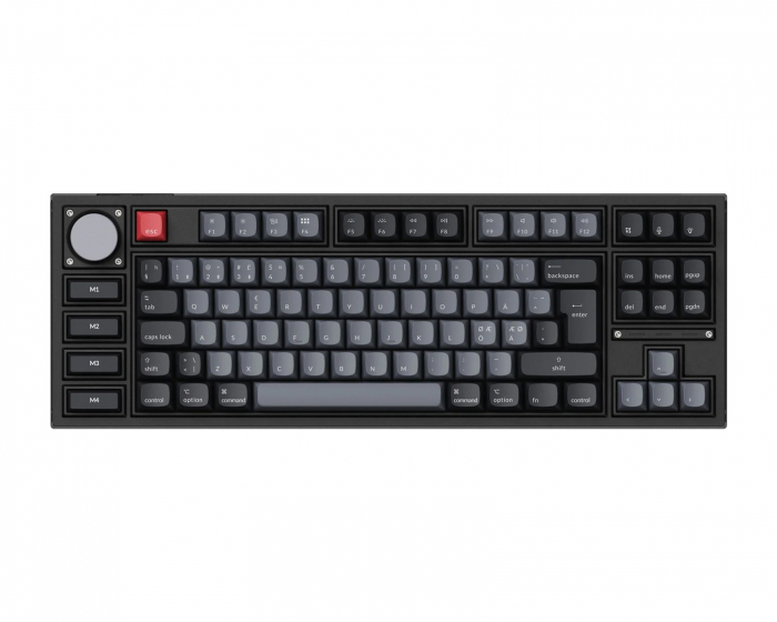 Keychron Q3 Pro QMK TKL Hotswap RGB Backlight ISO Knob Version - Carbon Black [K Pro Red] (DEMO)