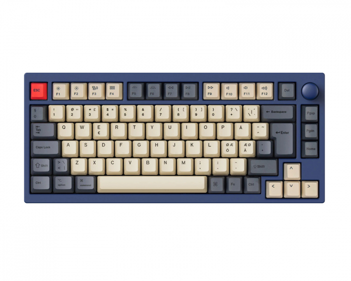 Lemokey Lemokey P1 Pro QMK 75% - Navy Blue - WS Morandi - Carbon Vibe Keycap Set Nordic